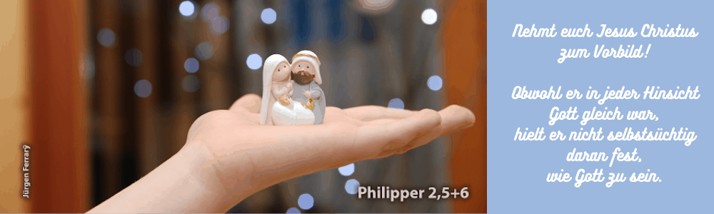 Auf der Hand Krippefigur Maria-Jesus-Josef