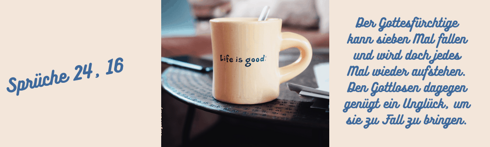 Auf einer Tasse steht Life is good