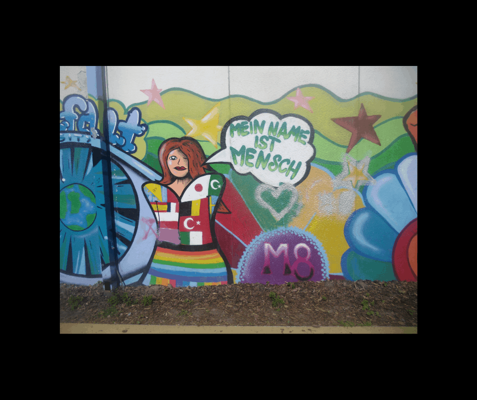 Bild an der Berliner Mauer - Mensch