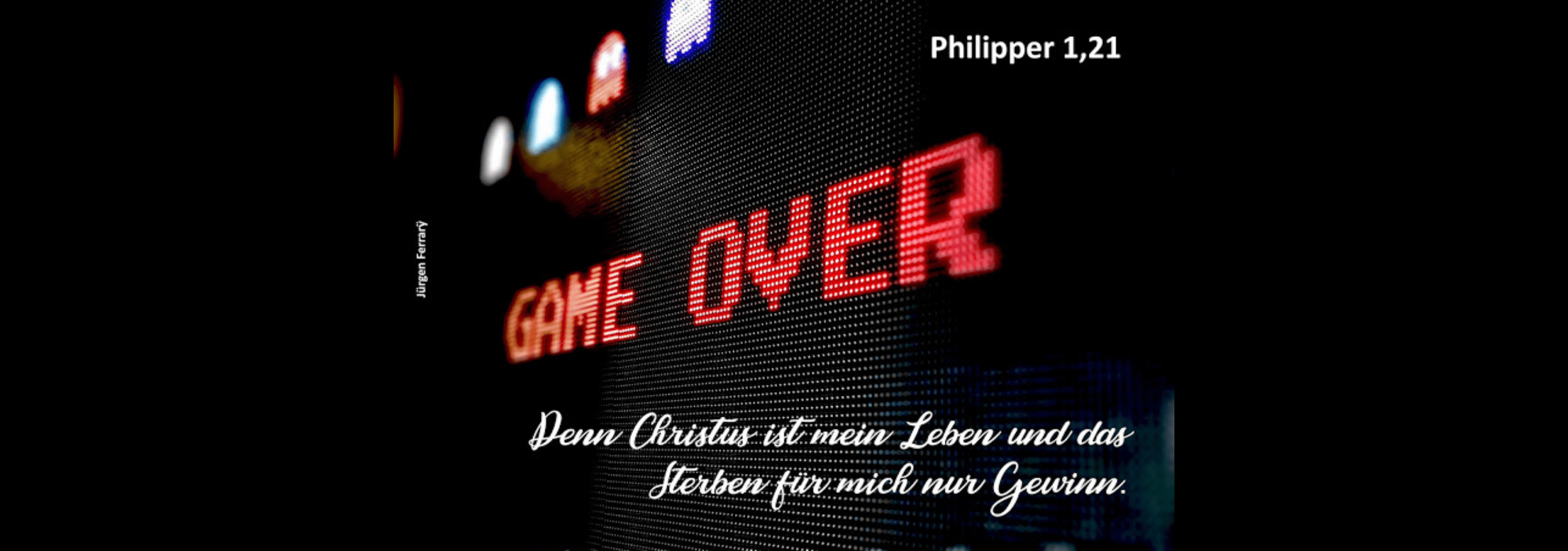 rote Leuchtreklame - Game over