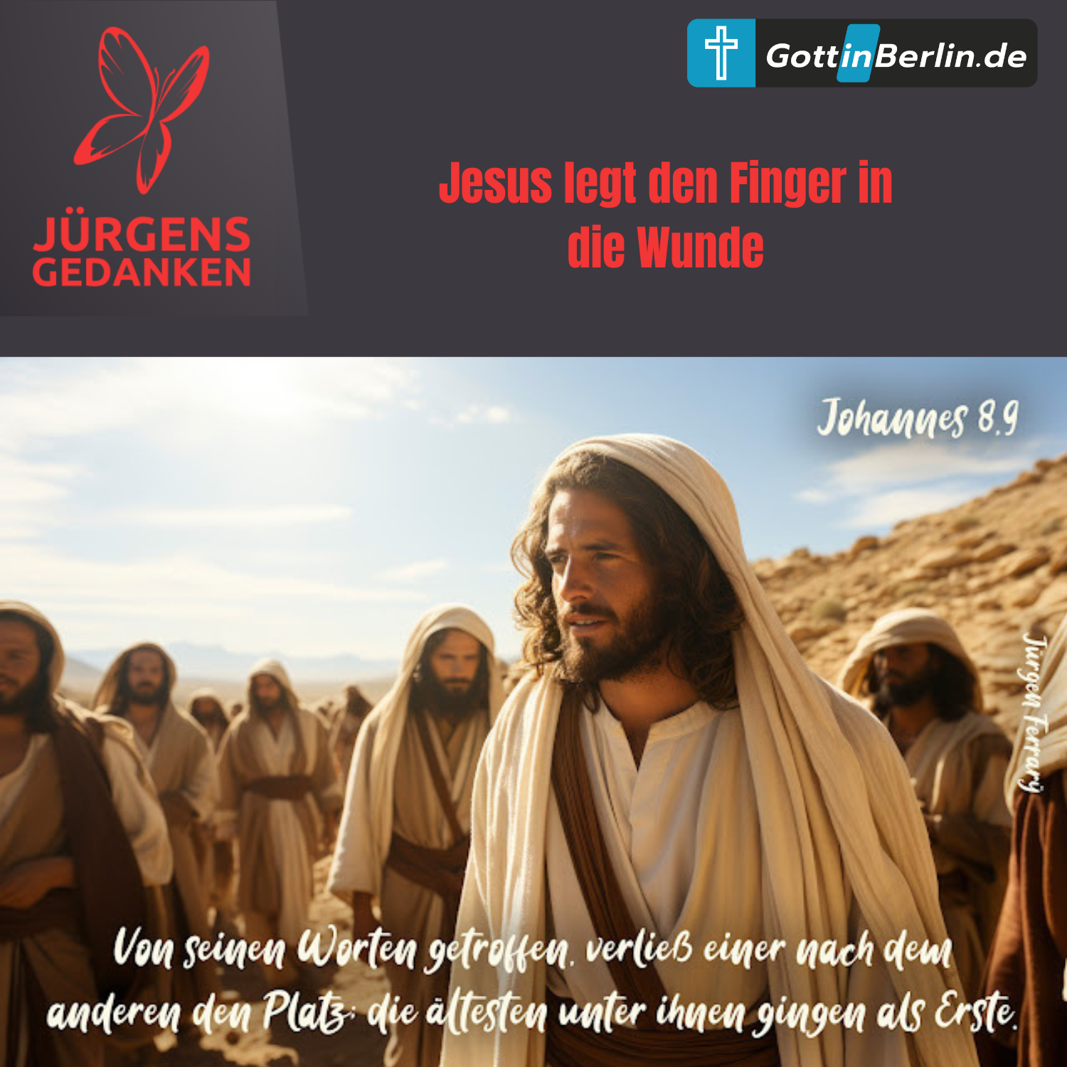 Jesus und Gefolge