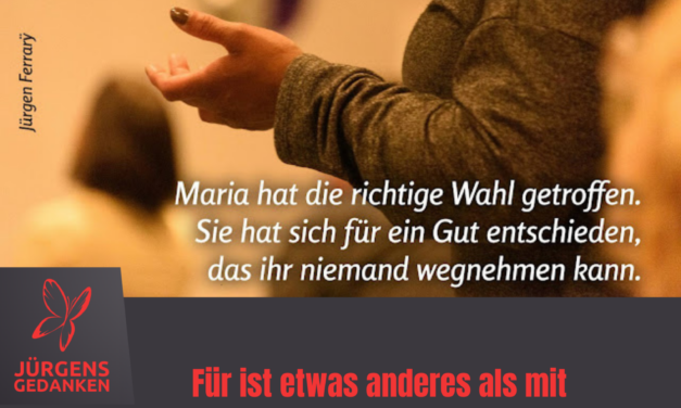 Für ist etwas anderes als mit